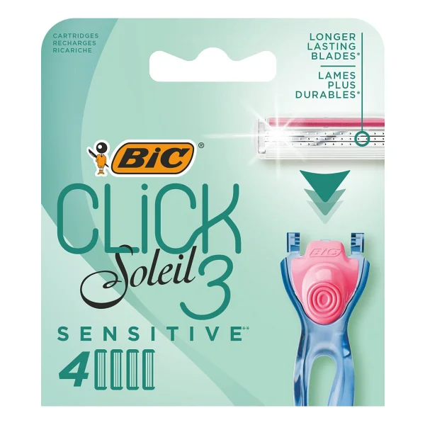 Bic Soleil Click 3 Sensitive 4 Başlıklı Kadın Tıraş Bıçağı - Görsel 8