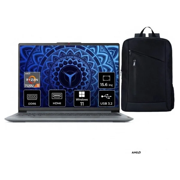 Lenovo Ideapad Slim 3 15amn8 82xq00sftx Ryzen 5 7520u 16 GB 1 TB SSD Radeon 610m 15.6" Full HD Notebook - Görsel 6