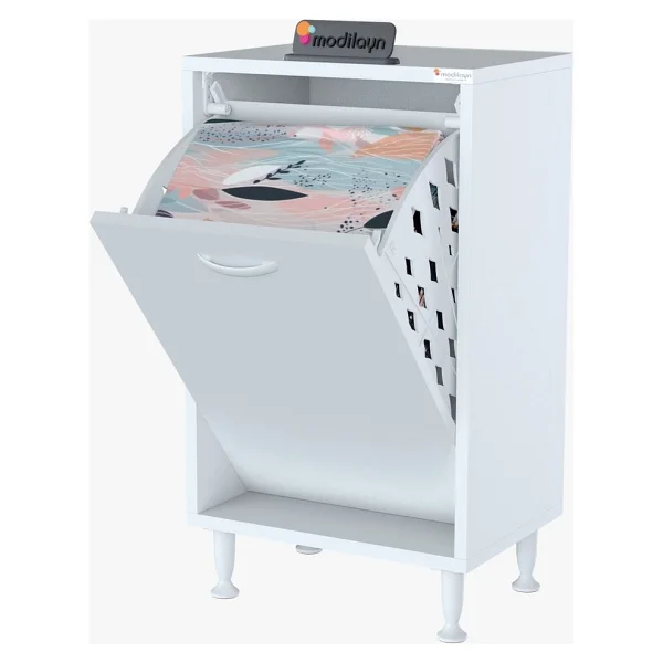 Modilayn Söke 50 X 75 X 32,5 Cm Çamaşır Hazneli Çok Amaçlı Banyo Dolabı - Görsel 8