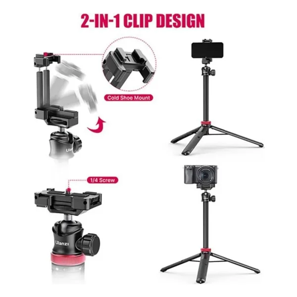 Ulanzi Mt-44 Vlog Tripod Siyah - Görsel 6