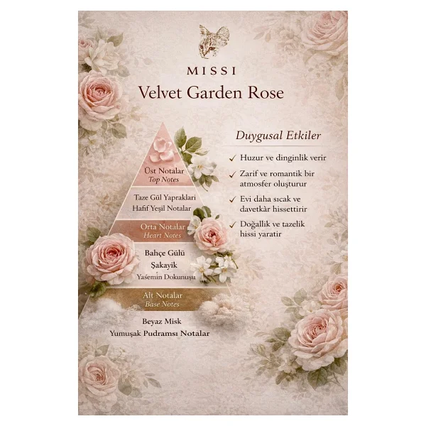 Missi 20 Ml Garden Rose Mum Esansı - Şeffaf - 1 Adet - Görsel 4
