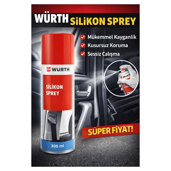 Würth 300 Ml Silikon Sprey - Görsel 3