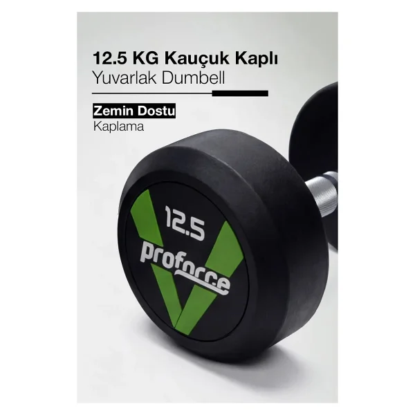 Proforce Olimpik Kauçuk Dumbell - Db12,5 - 12,05 Kg - Görsel 2