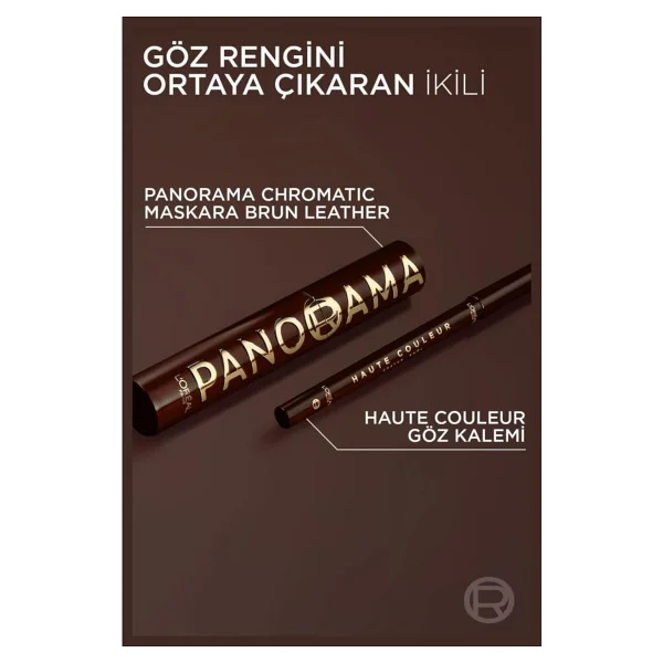 L'oreal Paris Panorama Chromatic Maskara Hacim Verici Kahverengi Brun Leather Büyük Boy - Görsel 9