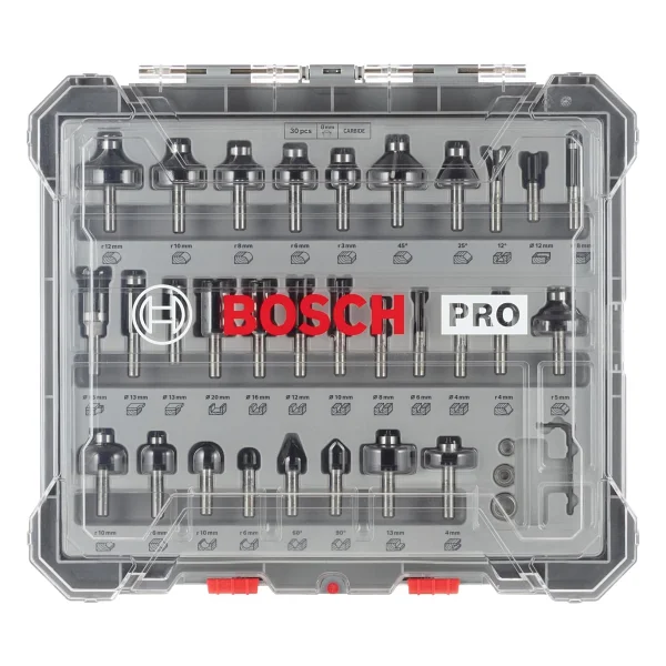 Bosch 30 Parçalı Freze Seti Karışık (Ahşap İçin, 8 Mm Şaftlı Üst Freze Aksesuarı) - Görsel 2