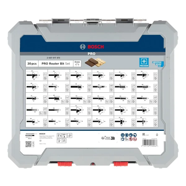 Bosch 30 Parçalı Freze Seti Karışık (Ahşap İçin, 8 Mm Şaftlı Üst Freze Aksesuarı) - Görsel 4