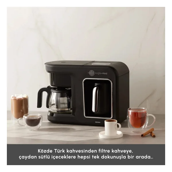 Karaca Hatır Plus Mod 5in1 Black Chrome Çay Ve Filtre Kahve Makinesi - Görsel 6