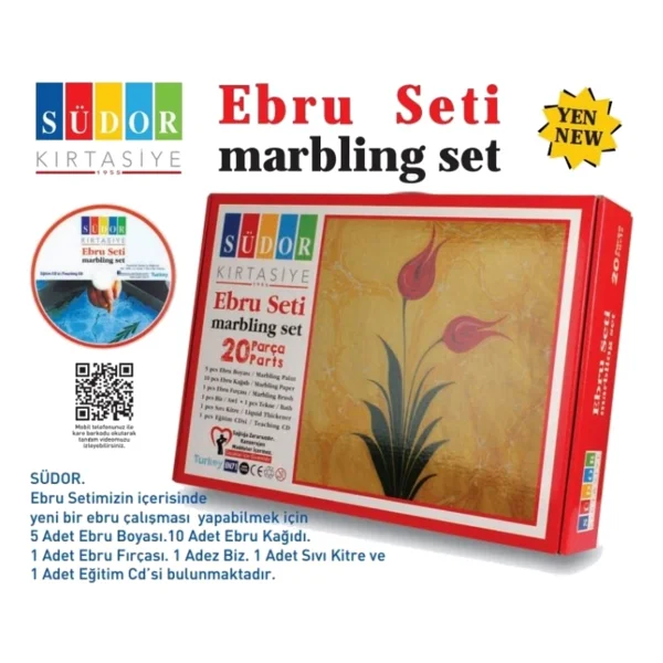 Südor Sd85a4 20 Parça Ebru Başlangıç Seti - Görsel 4