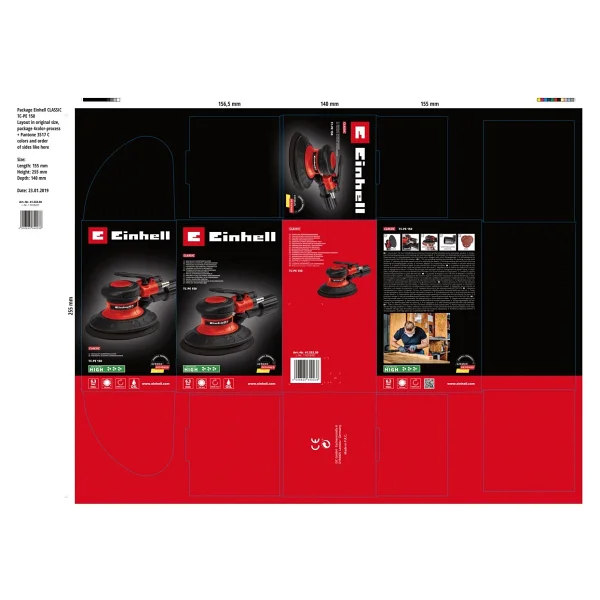 Einhell Tc-Pe 150 Eksantrik Havalı Zımpara Makinesi - Görsel 6