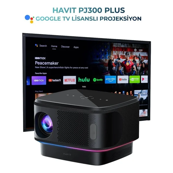 Havit Pj300 Plus 550 Lümen Full HD Wi-Fi Projeksiyon Cihazı - Görsel 6