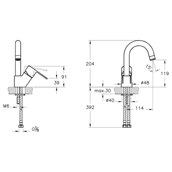 Artema Win S A42584 Lavabo Bataryası - Görsel 2