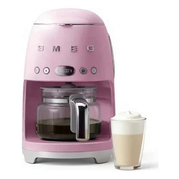 Smeg Pembe Filtre Kahve Makinesi 1 Fincan Kapasiteli Cam Hazne İle Otomatik Kapanma Özelliği - Görsel 7