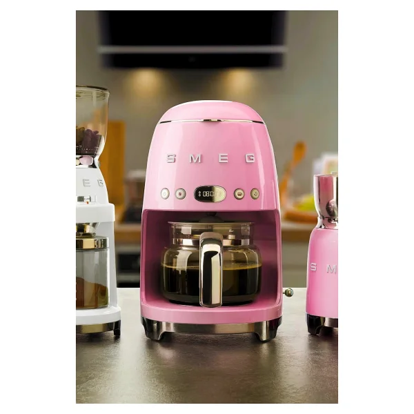 Smeg Pembe Filtre Kahve Makinesi 1 Fincan Kapasiteli Cam Hazne İle Otomatik Kapanma Özelliği - Görsel 8