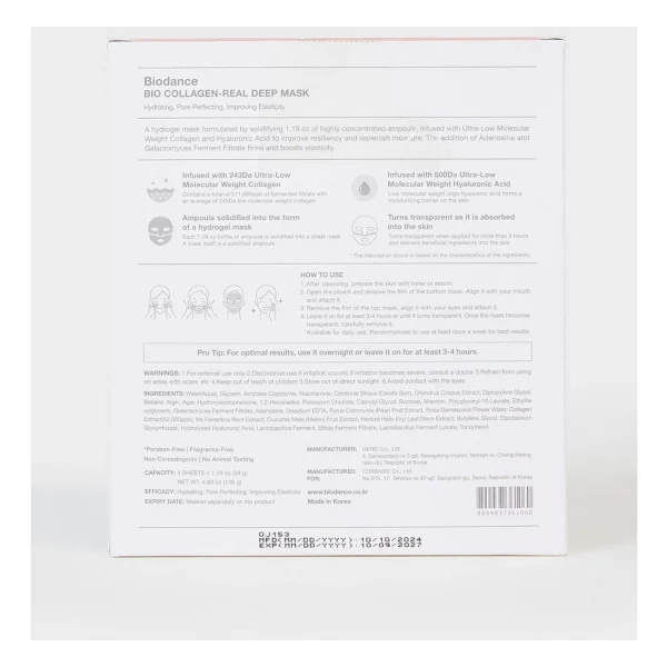 Biodance Bio Collagen Real Deep Nemlendirici Ve Sıkılaştırıcı Yaprak Maske - Görsel 6