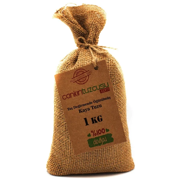 Çankırı Tuzcusu 3 Adet 1 Kg Taş Değirmende Öğütülmüş Kristal Kaya Tuzu - Görsel 2