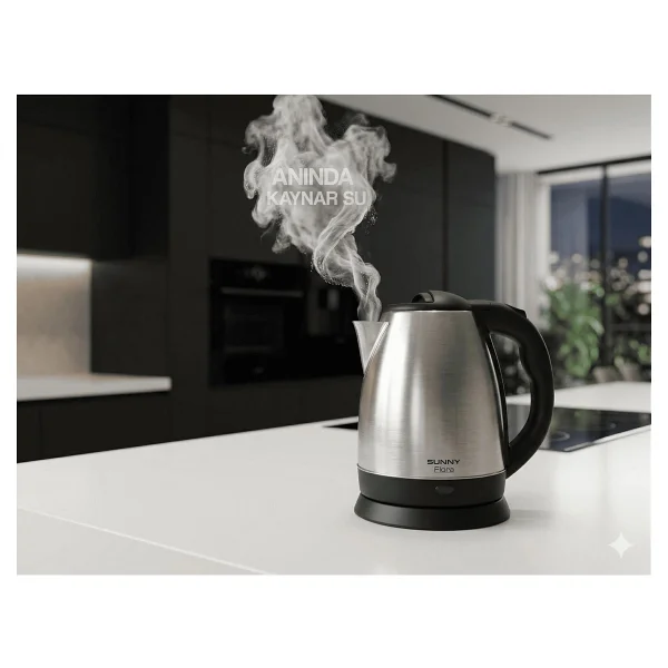 Sunny Flora Sn5ktl38 1500 W 1.7 Lt Çelik Kettle - Görsel 6