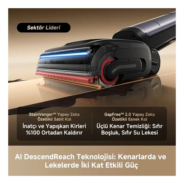Dreame H16 Pro Steam Islak Ve Kuru Şarjlı Dikey Süpürge - Görsel 5