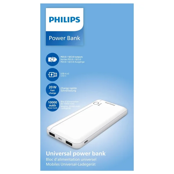 Philips Dlp1810c 10000 mAh Hızlı Şarj Powerbank - Görsel 2