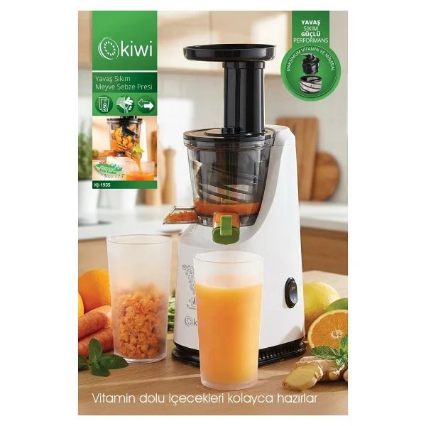 Kiwi Kj 1935 200 W Yavaş Sıkım Katı Meyve Sıkacağı - Görsel 6