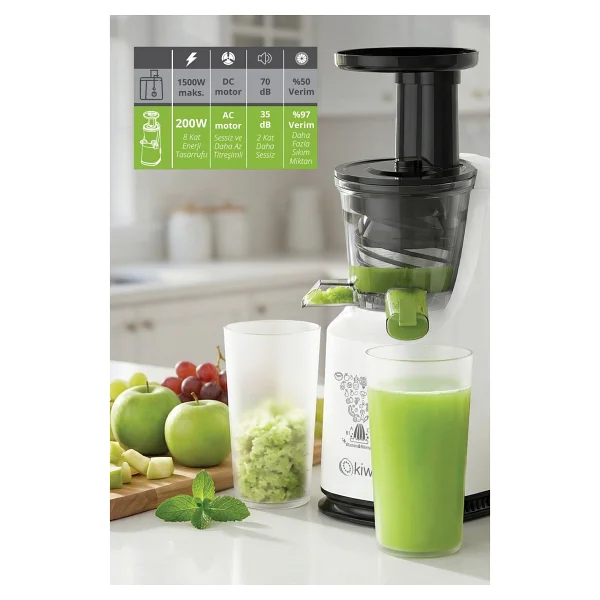 Kiwi Kj 1935 200 W Yavaş Sıkım Katı Meyve Sıkacağı - Görsel 5