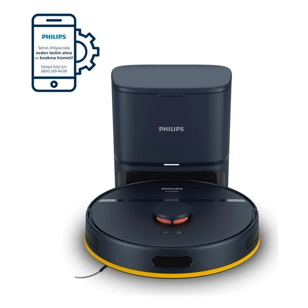 Philips Homerun 2000 Serisi Xu2100/10 Siyah Çöp İstasyonlu Akıllı Robot Süpürge - Görsel 6
