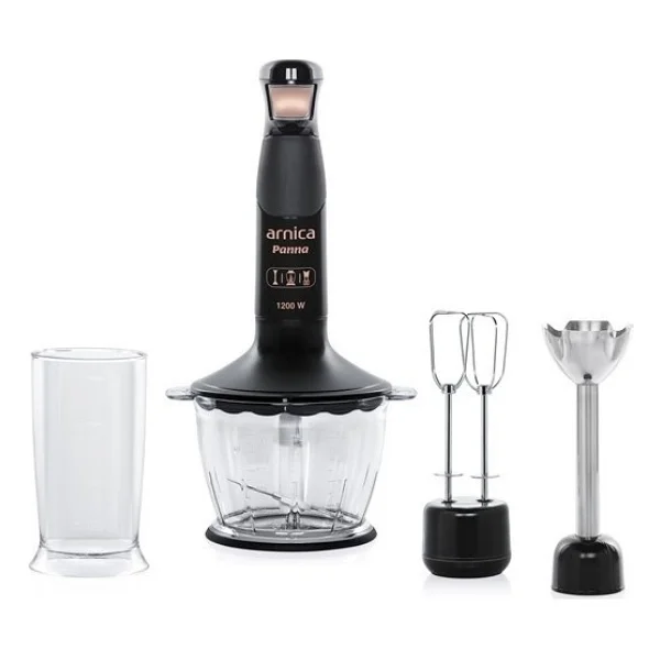 Arnica Panna GH21560 Siyah 1200 W Blender Seti - Görsel 2
