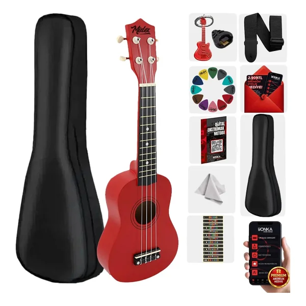 Midex Ukx-901 Bk Siyah Soprano Ukulele - Görsel 6