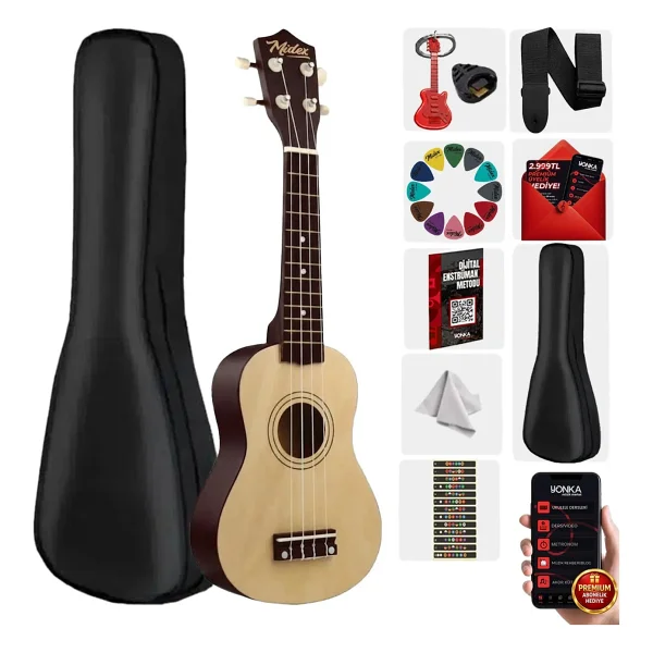 Midex Ukx-901 Bk Siyah Soprano Ukulele - Görsel 7