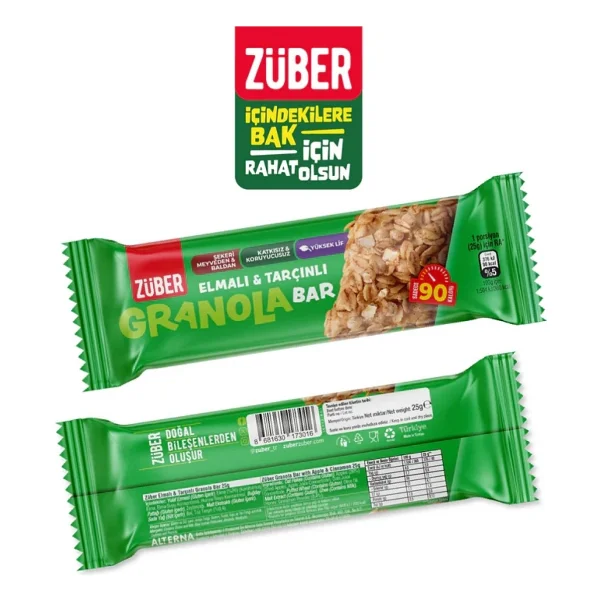 Züber Granola Elmalı Ve Tarçınlı Bar 25 Gr - Görsel 3