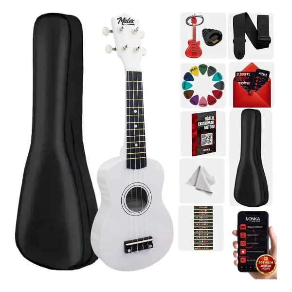 Midex Ukx-901 Bk Siyah Soprano Ukulele - Görsel 10