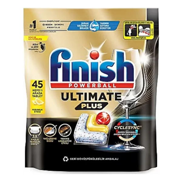 Finish Ultimate Plus Bulaşık Makinesi Tableti 45'li - Görsel 2