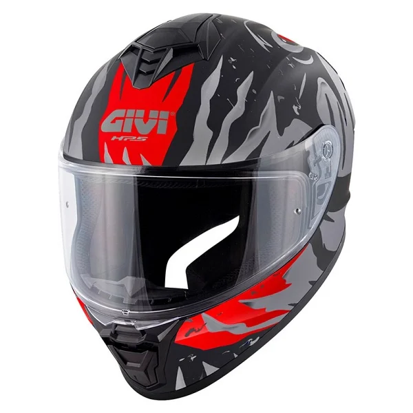 Givi 50.X Sharkbite Mat Siyah Gri Kırmızı Full Face Motor Kaskı - Görsel 5