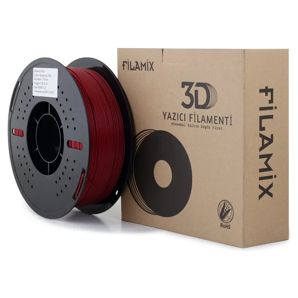 Filamix PLA Plus 1.75 mm 1 kg Bordo Filament - Görsel 2