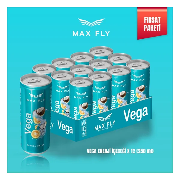 Max Fly Vega Enerji Içeceği 250 Ml 12 Adet - Görsel 4