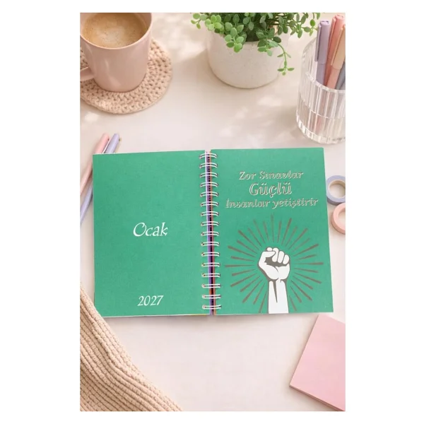 Lizy 2026-2027 Akademik Ajanda - A5 Spiralli Planner Tasarım-9 - Fuşya - Görsel 4