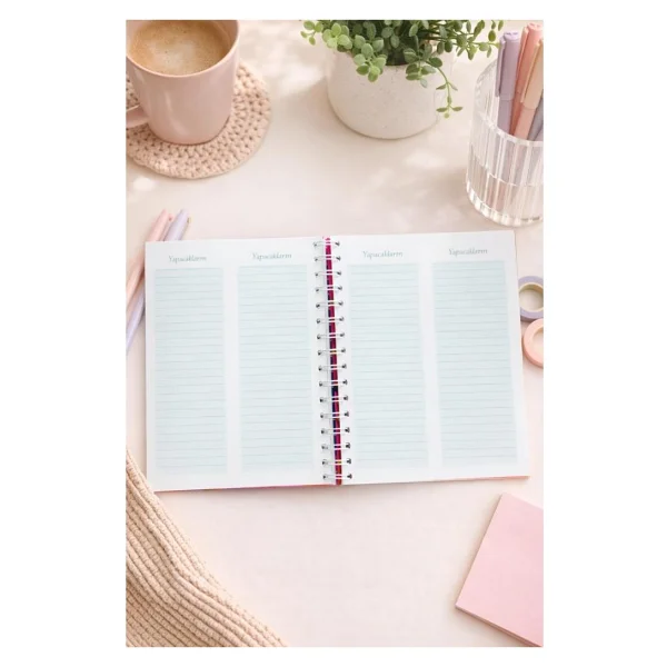 Lizy 2026-2027 Akademik Ajanda - A5 Spiralli Planner Tasarım-9 - Fuşya - Görsel 7