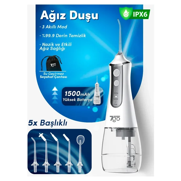 7go 7gmf1 Ipx6 Şarjlı Ağız Duşu - Görsel 9
