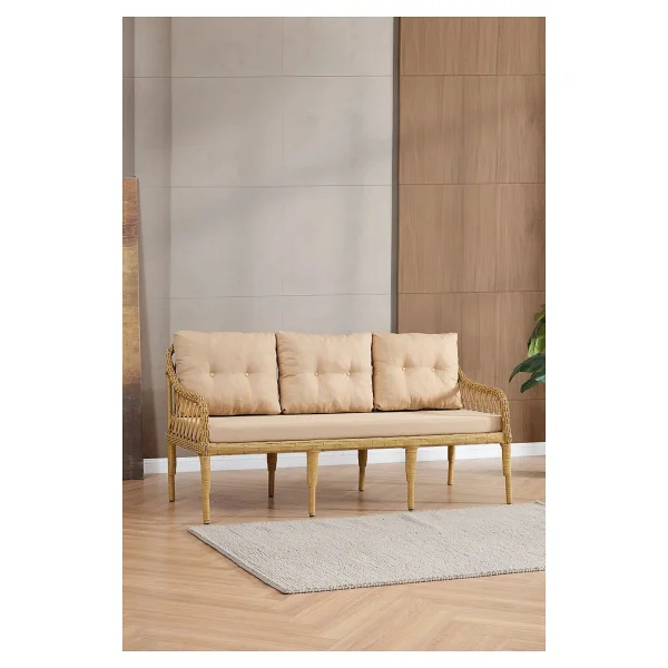 Evdemo Joy Rattan 3+1+1+Camlı Masa Puflu Bahçe & Balkon Takımı - Görsel 2