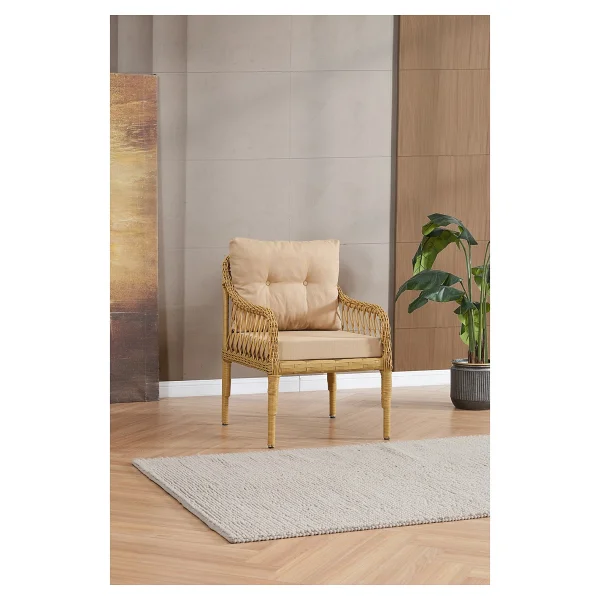 Evdemo Joy Rattan 3+1+1+Camlı Masa Puflu Bahçe & Balkon Takımı - Görsel 3