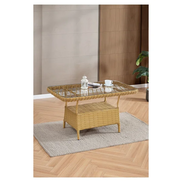 Evdemo Joy Rattan 3+1+1+Camlı Masa Puflu Bahçe & Balkon Takımı - Görsel 4