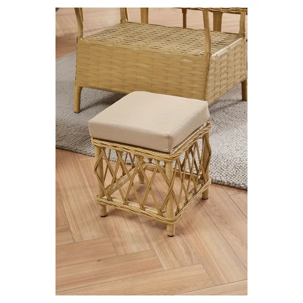 Evdemo Joy Rattan 3+1+1+Camlı Masa Puflu Bahçe & Balkon Takımı - Görsel 6