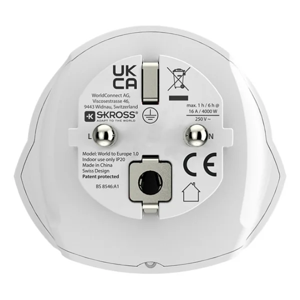 Skross Seyahat Adaptörü World To Europe- (Beyaz) - Görsel 4