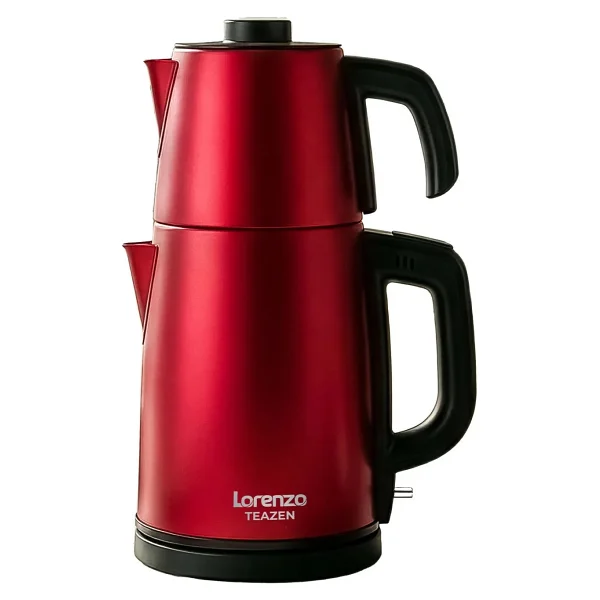 Lorenzo Teazen 2in1 LRZ-1023 Kırmızı Çelik Çay Makinesi - Görsel 6