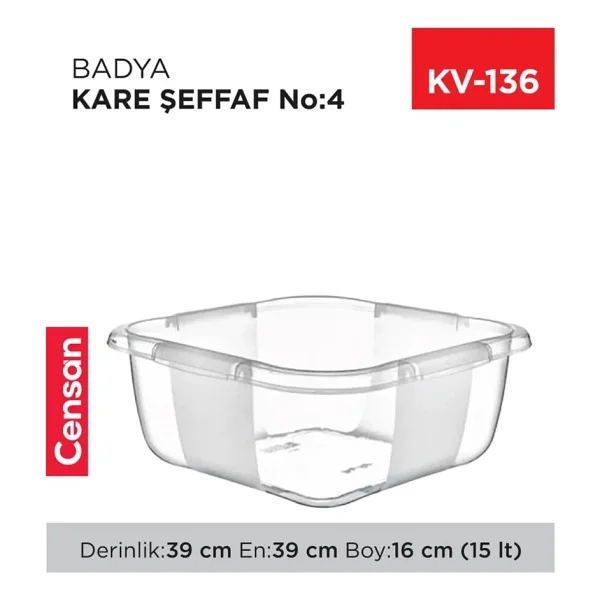 Royaleks Group Kare Şeffaf Badya 1 Adet 4 No Royaleks-E167 - Görsel 2