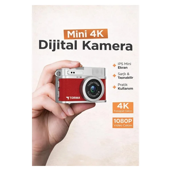 Torima Cmr35 Kırmızı Dijital Fotoğraf Makinesi - Görsel 2