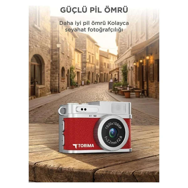 Torima Cmr35 Kırmızı Dijital Fotoğraf Makinesi - Görsel 3
