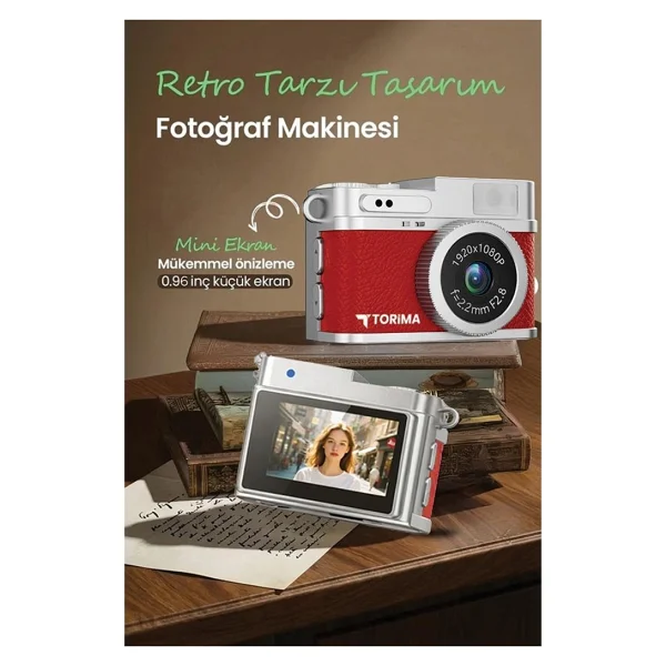 Torima Cmr35 Kırmızı Dijital Fotoğraf Makinesi - Görsel 5