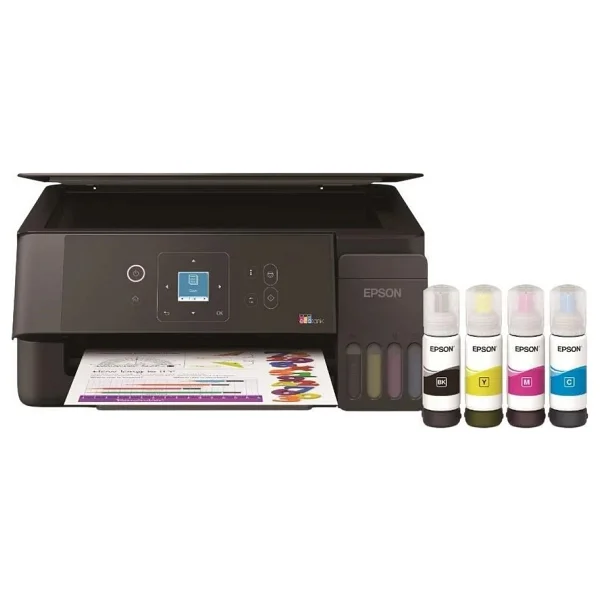 Epson Ecotank L3360 Wi-Fi + Tarayıcı + Fotokopi Renkli Çok Fonksiyonlu Tanklı Mürekkep Püskürtmeli Yazıcı - Görsel 3
