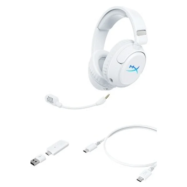 Hyperx Cloud Flight 2 B5vc5aa Beyaz RGB Kablosuz Kulak Üstü Oyuncu Kulaklığı - Görsel 3