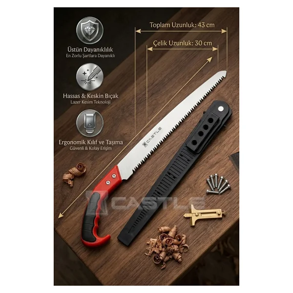 Lazbisa Lz-K11 Budama Makası Budama Testeresi Ve Aşı Çakısı Bıçağı 3 Lü Set - Görsel 3